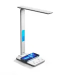 Media-Tech MT222 Leditou LED laualamp 15 W Qi juhtmeta laadijaga, kella, &auml;ratuse, termomeetriga, valge