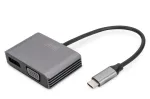 DIGITUS USB Type-CT 4K 2-in-1 DisplayPort + VGA graafikaadapter