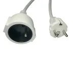 MicroConnect MC-PE0200FRW toitejuhe-pikendus, EL-ist Prantsuse E-t&uuml;&uuml;bini, 2 m, valge