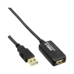 InLine USB 2.0 aktiivne signaalikorduskaabel t&uuml;&uuml;p A-pistik / A-pesa, 5m