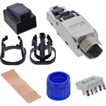 InLine 76204D RJ45 pistik Cat.6A 500 MHz, kohapeal paigaldatav, varjestatud, LSA klemmidega, 10 Gb/s
