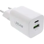 InLine USB toiteplokk, laadija USB-A + USB-C, 33W, PD + QC, valge