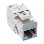 InLine Keystone RJ45 pesa, varjestatud, Cat.6A, hall 8 tk komplekt