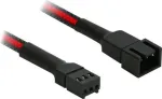Nanoxia Single Sleeve - Pikendusjuhe ventilaatori toitele - Molex, 3-kontaktne (emane) kuni Molex, 3-kontaktne (isane) - 30 cm - Must, Punane