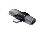 Adapter USB-C OTG 2-in-1 EQUIP 133479 &mdash; 100W PD, 10Gbps, 1x USB-C kuni 2x USB-C, hall