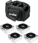 EUROLITE lame Light Set 4x AKKU 20000425 koos pehmekotiga &ndash; 4-osaline akutoitega lamepaneelvalgustuse komplekt