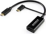 SpeaKa Professional SP-9015340 Videokaabli adapter 0,15 m USB USB-C HDMI Must (SP-9015340)