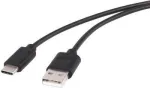 USB 2.0 kaabel Renkforce 1429650 &mdash; 1x USB-A kuni 1x USB-C, 1,50 m, must
