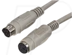 S/CONN 78106-2 PS/2 kaabel 1,8 m 6-p Mini-DIN Valge