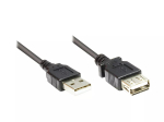 USB-kaabel Alcasa 2511-OF5S USB 2.0 5 m, must