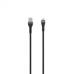 SEEK TOTI USB-A to Lightning 2m Punutud Kaabel 2A (Non-MFI) Must