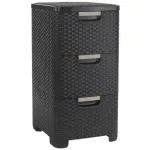 CURVER Infinity Recycled raamaturiiul 3 sahtliga, 3x14L, tumepruun
