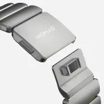 NOMAD Stratos Band - Titaanist k&auml;ev&otilde;ru Apple Watch 49mm jaoks FKM-iga (Natural Titanium, Volt FKM)