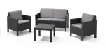 KETER Chicago 3+1 Garden Furniture Set Graphite