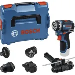 Bosch Professional GSR 12V-32 FC Akutrell/Keeraja 12V (Sinine/Must, T&ouml;&ouml;riist ilma akuta, 5 adapterit, L-BOXX)