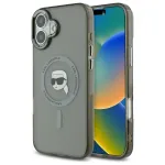 Karl Lagerfeld KLHMP16SHLSKIK&otilde;vakate IML Metal Karl Head MagSafe Apple iPhone 16 6.1 inch jaoks, must