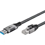 Goobay 70693 USB-a to RJ45 Ethernet CAT 6 kaabel for Stable Wired Internet Connection with Router/Modem/v&otilde;rk Switch/Replaces USB to RJ45 Adapter / 1
