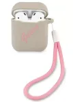Guess Apple AirPods 1/2 Cover Silicone Vintage Case Grey
