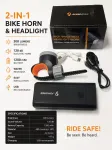 iLike JOHORSE jalgratta esituli ja elektrooniline signaal &ndash; 300 luumenit, 120dB, USB-iga laetav