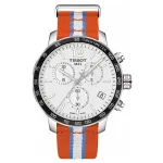 TISSOT T-Sport Quickster meeste &Scaron;veitsi kvarts-kronograaf kell 42mm valge sihverplaat valge silikoonrihm T09547170371