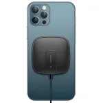 USAMS US-CD159 Magnetiline juhtmevaba laadija 15W eriti &otilde;huke iPhone 12 seeria jaoks, must