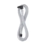 CableMod PCIe 12VHPWR StealthSense ModMesh varrukatud kaabel Corsair Type 5 RMx SHIFT jaoks 16-kontaktiline 90&deg; 16-kontaktilisele, 65 cm, valge