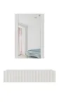 Dressing table with mirror cama meble PAFOS 80&times;41.6&times;100 cm, Valge matte, MDF frame, 1 drawer