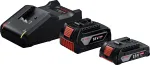 Stardikomplekt 18V (GBA 18V 4.0/2.0Ah + GAL 18V-40 Professional) (must, 2x liitiumioonaku, AMPShare Alliance)