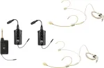OMNITRONIC Set FAS TWO kahekanaliline UHF juhtmevaba mikrofonis&uuml;steem 2 kehamikrofonisaatja ja peakomplektimikrofoniga (660-690 MHz) 20000971