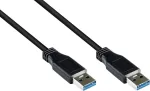 Good Connections USB 3.0 kaabel, Type-A isane - Type-A isane, must, 0,5 m 2712-S005