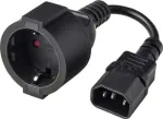 Renkforce toiteadapteri kaabel C14 pesast Schuko pistikupesani 0,15 m must RF-7176926