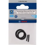 Set Haltering und Stift, f&uuml;r PRO Impact Steckschl&uuml;ssel 1/4, Sicherung schwarz, 4-teilig