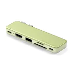 Satechi USB-C Snap Hub - mitmeportiline adapter 4K HDMI, 5Gbps USB, kaardilugeja, 45W PD (Citrus)