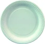 PAPSTAR 11170 &uuml;mmargune papist taldrik, valge, 230 mm, 100 tk