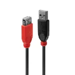 Lindy 42817 USB 2.0 aktiivne pikenduskaabel Slim, USB-A pistik &ndash; USB-A pesa, 5 m, must