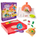Kinetic Sand, SquishPizza t&otilde;usev pizzaahju m&auml;ngukomplekt, loomingulised lihav&otilde;ttekingid, sisaldab 0,45 kg vormitavat m&auml;nguliiva ja 5 t&ouml;&ouml;riista, m&auml;ngutoidu kunsti- ja meisterdamism&auml;nguasjad lastele