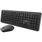 Juhtmevaba klaviatuuri ja hiire komplekt CANYON CNS-HSETW02-UK/US Must Velvet &mdash; kompaktne juhtmevaba komplekt koos USB-vastuv&otilde;tjaga
