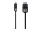 Mini DisplayPort-HDTV-kaabel, 1,8 m, Mini DisplayPort, HDMI, isane, isane, must
