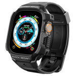 Spigen Rugged Armor Pro rihmaga &uuml;mbris Apple Watch Ultra 1 / 2 / 3 49 mm jaoks, must