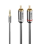 Lindy 5 m 3,5 mm kuni RCA audiokaabel, Cromo Line, 3,5 mm, isane, 2 x RCA, isane, 5 m, antratsiit