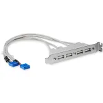 StarTech.com USBPLATE4 4-pordiline USB 2.0 pesaplaadi adapter 2x 10-kontaktilise emaplaadi pistikuga