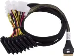 Adaptec kaabel 1x SFF8654 x8 -> SFF8639 8xU.3 sisemine 0.8m SlimSAS - 8SFF-8639 x1 and3 tri-mode SAS/SATA/NVMe