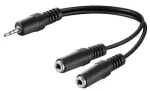 Microconnect AUDLR02 helikaabel 0,2 m 3,5 mm 2 &times; 3,5 mm Must