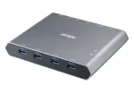 ATEN 2-pordiline 4K DisplayPort USB-C KVM-dokkl&uuml;liti l&auml;biva toitega