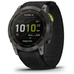 Garmin Enduro 2 Sapphire Solar nutikell 35 mm, 1,4" MIP puuteekraan 280 x 280, 32 GB, GPS, Wi-Fi, Carbon Grey DLC titaankorpus, must rihm