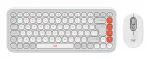 Logitech POP Icon Combo klaviatuur ja hiir universaalne Bluetooth QWERTY USA rahvusvaheline oranž valge