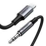 Ugreen 70509 mobiiltelefoni kaabel H&otilde;bedane 1 m 3.5mm Lightning