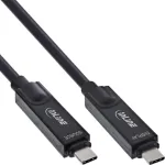 USB-C to USB-C Active Optical kaabel InLine 35797I &mdash; USB 3.2 Gen 2, 8K@60Hz, 60W, 7,5 m