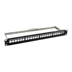 Keystone, Module Carrier, 48,30 cm (19) patchpaneel 24x TP-moodulile, 1HE, must (S216320)