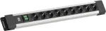 Pikendusjuhe Bachmann CONNECTUS 9&times; CEE7/3 pistikupesa, 1&times; l&uuml;liti, 2,0 m juhe, CEE7/7 pistik, hall